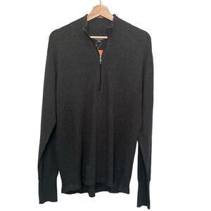 Eddie Bauer Charcoal Black 1/2 Zip Pullover Sweater Women's Size XXL